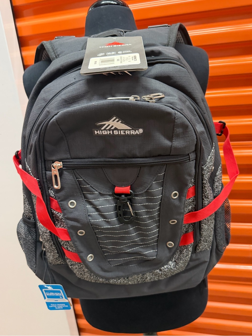 NWT High Sierra Men's Gray and Red Backpack
